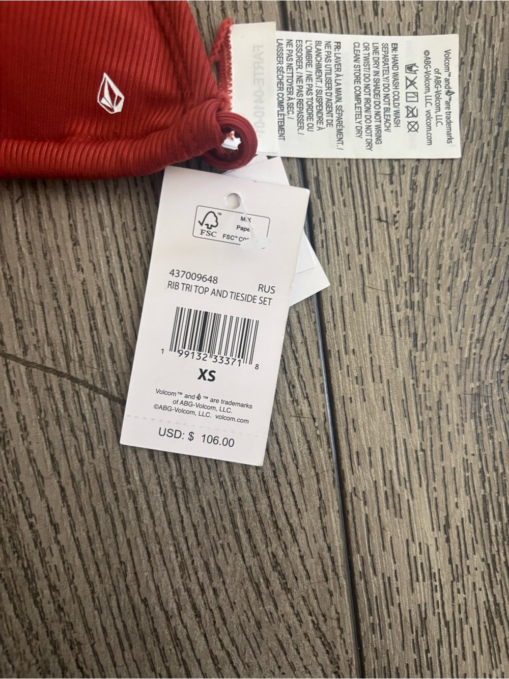 Volcom Rust Triangle Tie-Side Bikini Set - Picture 4 of 6